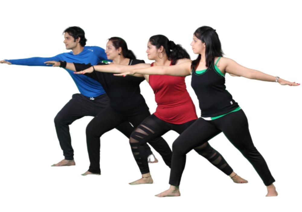 yoga for beginners- virbhadrasana at shwet yoga classes and courses in thane west