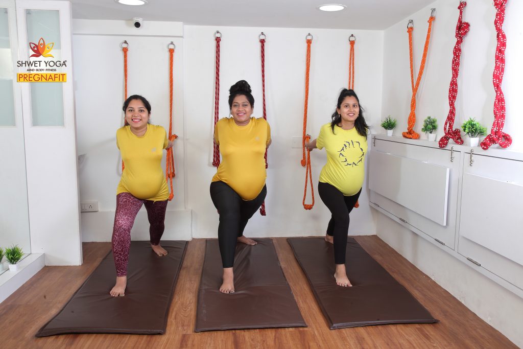 pregnancy yoga at shwet yoga pregnafit classes in thane